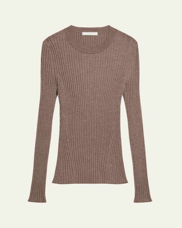 Open-Back Ribbed Wool Top